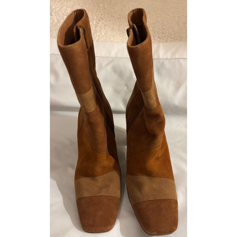 Seychelles Hometown Patchwork Cognac Multi Suede … - image 3